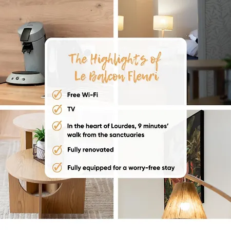 Le Balcon Fleuri - 9 Min Sanctuaires - Renove & Equipe - Calme Sur Cour - 4 Couchages Apartman *